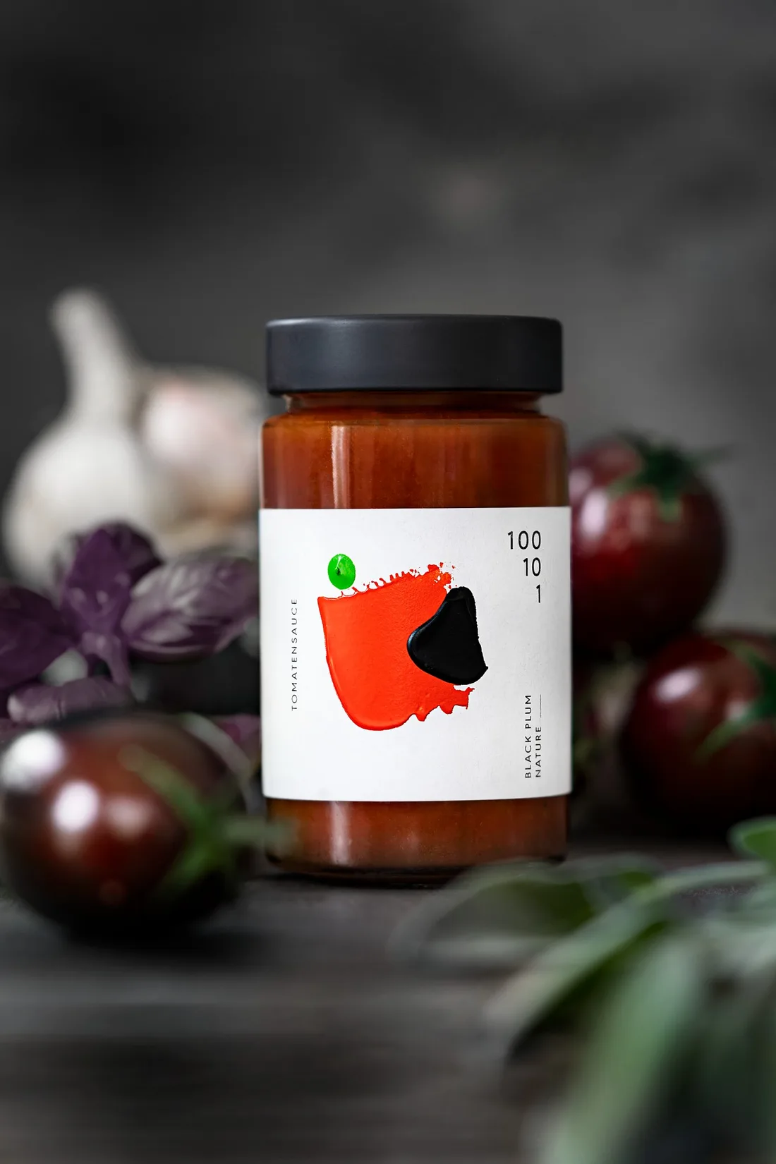 100-10-1 Tomatensauce Black Plum im Glas